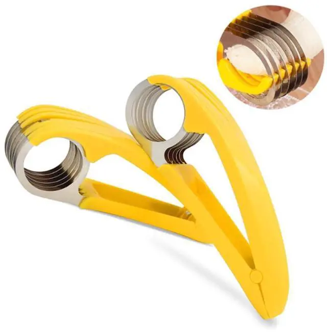 Main image of Banana Slicer Fruit and Vegetable Salad Peeler Fruit Cutter sausage ham Peeler slicers Kitchen Tools, Yellow