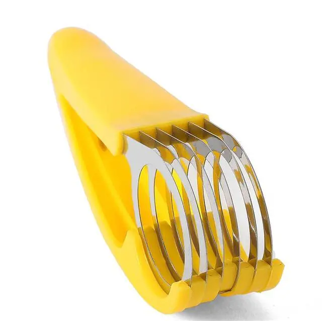 Alt view image 4 of 7 - Banana Slicer Fruit and Vegetable Salad Peeler Fruit Cutter sausage ham Peeler slicers Kitchen Tools, Yellow