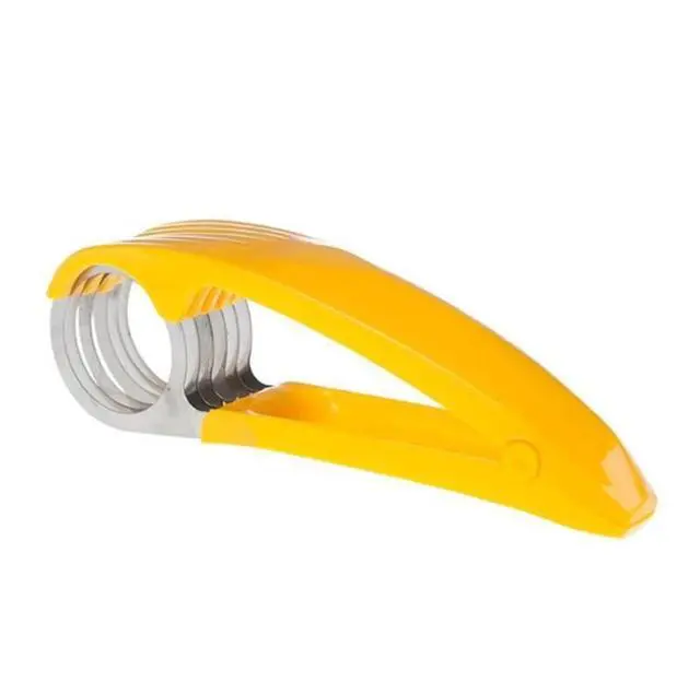 Alt view image 5 of 7 - Banana Slicer Fruit and Vegetable Salad Peeler Fruit Cutter sausage ham Peeler slicers Kitchen Tools, Yellow