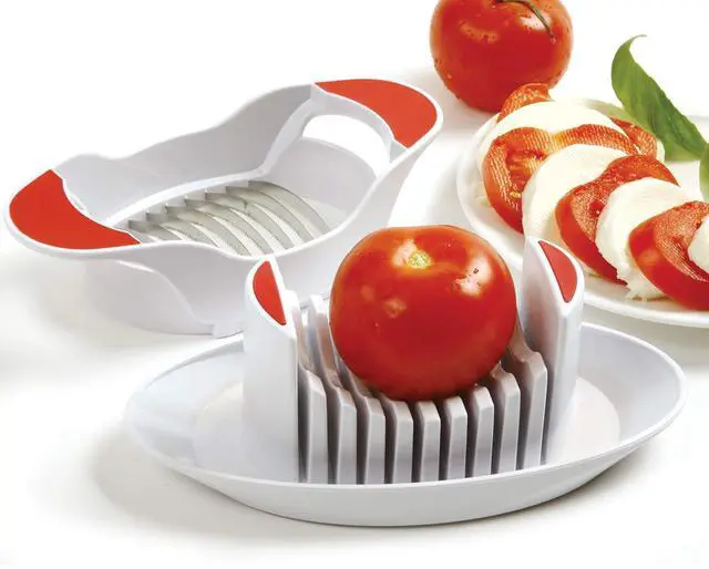 Alt view image 5 of 6 - Tomato and Soft Cheese Slicer White 8" x 4.5" x 3"