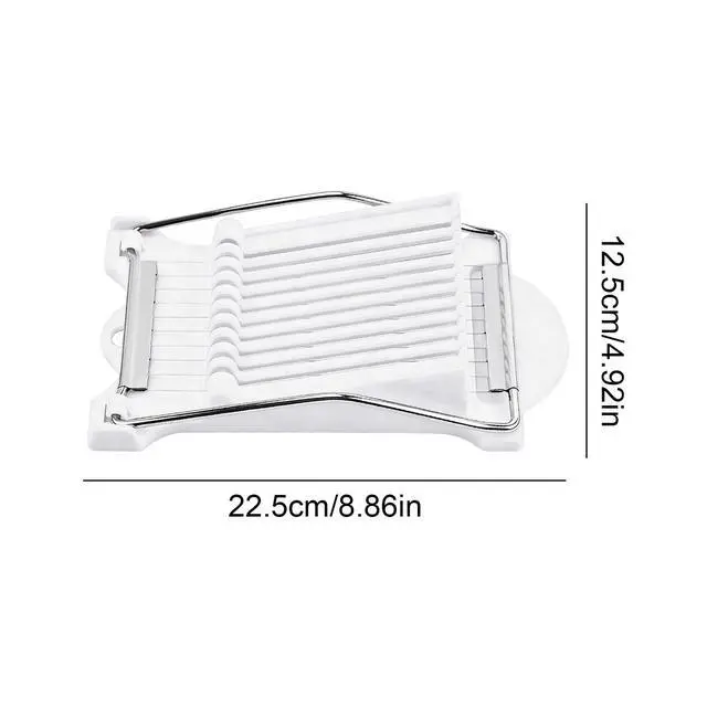 Alt view image 2 of 7 - Heavy Duty Luncheon Meat Slicer, Egg Cutter with 10 Precise Slices, Stainless Steel Kitchen Slicing Tool for Egg,Bananas, Avocados,Luncheon (White, 10 slicer)