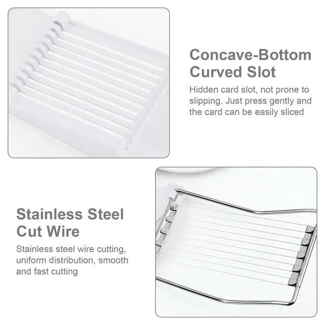 Alt view image 3 of 7 - Heavy Duty Luncheon Meat Slicer, Egg Cutter with 10 Precise Slices, Stainless Steel Kitchen Slicing Tool for Egg,Bananas, Avocados,Luncheon (White, 10 slicer)