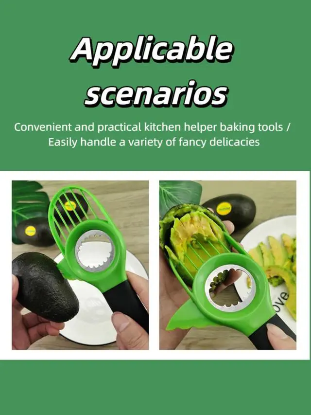 Alt view image 3 of 7 - 3-in-1 Avocado Kitchen Tool Set, 2PCS