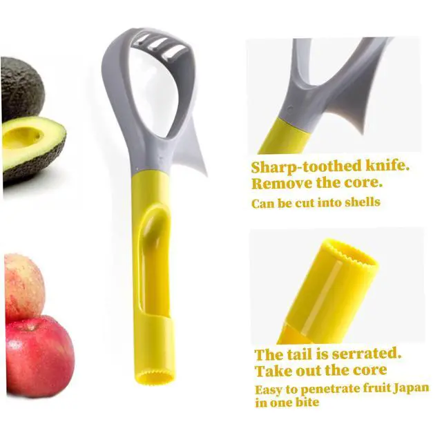 Alt view image 5 of 7 - Avocado Cutter, 3-In-1 Avocado Slicer, Reusable Avocado Masher With Comfortable Handle, Multi-Function Avocado Tool 8.4x2.7x1.3inch Avocado Slicer Mini Masher Avocado Tool Avocado Slicer Tool