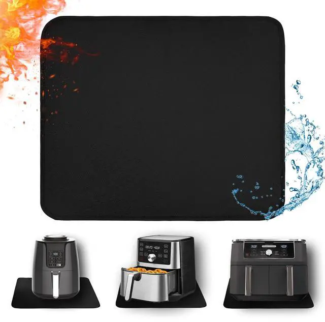 Main image of Heat Resistant Mats for Air Fryer on Countertop, 18 x 15in, Black