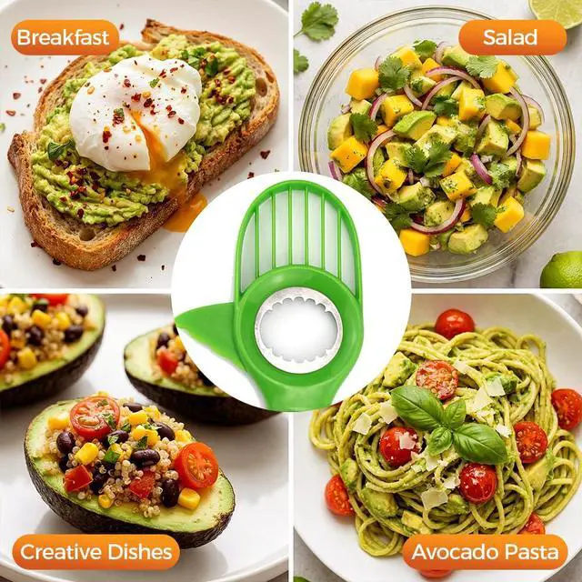 Alt view image 3 of 7 - 3-in-1 Avocado Slicer, 2026 New Avocado Pitter, Multifunctional Avocado Tool for Kitchen Helper, Ergonomic Avocado Cutter for Salads, Non-Slip Handle Avocado Slicer for Home Cooking (3 Set)