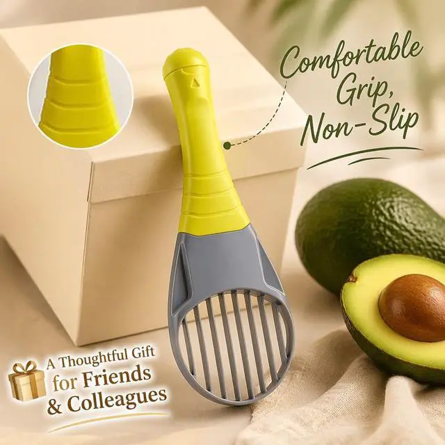 Alt view image 6 of 7 - Slicer Tool 3 in 1, Avocado Cutter Tool, Avocado Peeler - 3-in-1: Slice/Pit/Scoop, Safe & Easy for All Ages, Slides into Drawer, Great Gift for Friends/Colleagues - Avacado Tool