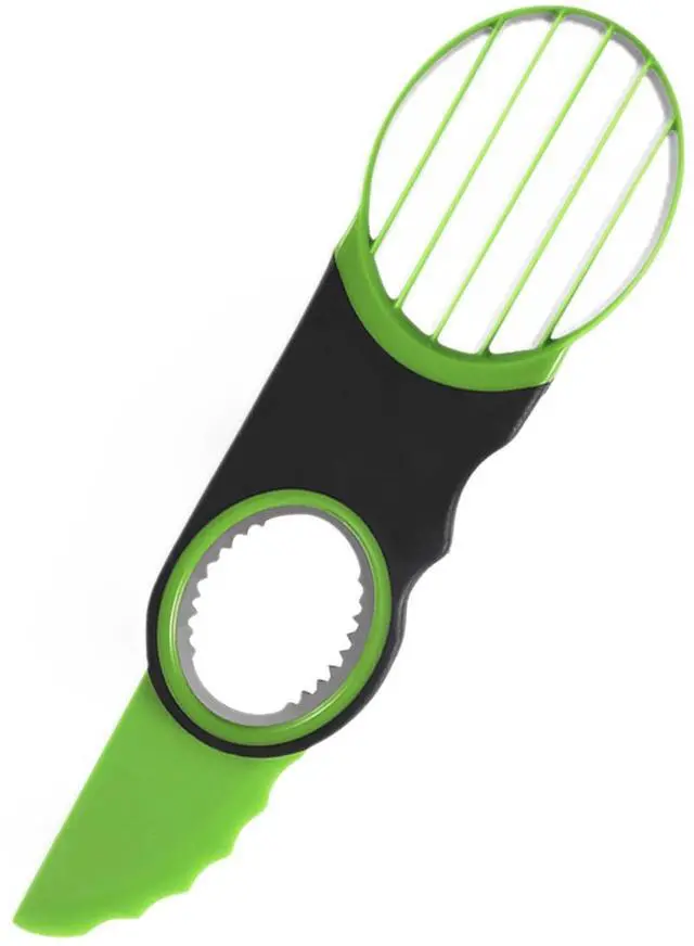Main image of Stainless Steel Avocado Slicer, Corer, and Paring Knife Combo: 3-in-1 Tool - Dishwasher Safe & Heavy Duty