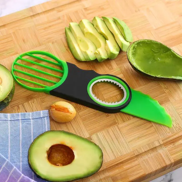 Alt view image 6 of 7 - Stainless Steel Avocado Slicer, Corer, and Paring Knife Combo: 3-in-1 Tool - Dishwasher Safe & Heavy Duty