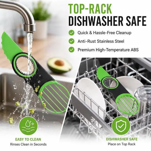 Alt view image 5 of 7 - 3-in-1 Avocado Slicer Tool & Stainless Steel Pitter