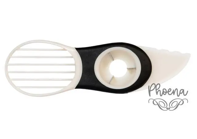 Alt view image 5 of 7 - Avocado Fruit Slicer Pitter 3 in 1 Banana Dragon Fruit Peach Pear Passionfruit White & Black Kitchen Gadget Tool Comfortable to Grip Core Remover Food Safe Fruit & Vegetable