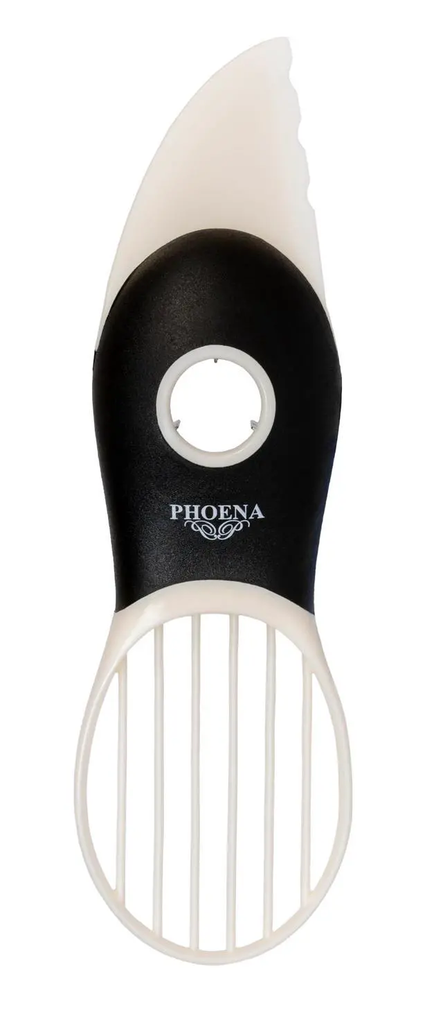 Alt view image 6 of 7 - Avocado Fruit Slicer Pitter 3 in 1 Banana Dragon Fruit Peach Pear Passionfruit White & Black Kitchen Gadget Tool Comfortable to Grip Core Remover Food Safe Fruit & Vegetable