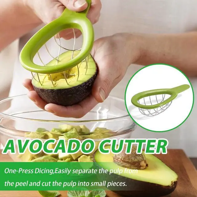 Alt view image 4 of 7 - 2 Pack Avocado Slicer Set, 3-in-1 Avocado Cutter Slicer Pitter Peeler, Dishwasher Safe, Multi-Functional Kitchen Avocado Prep Tool