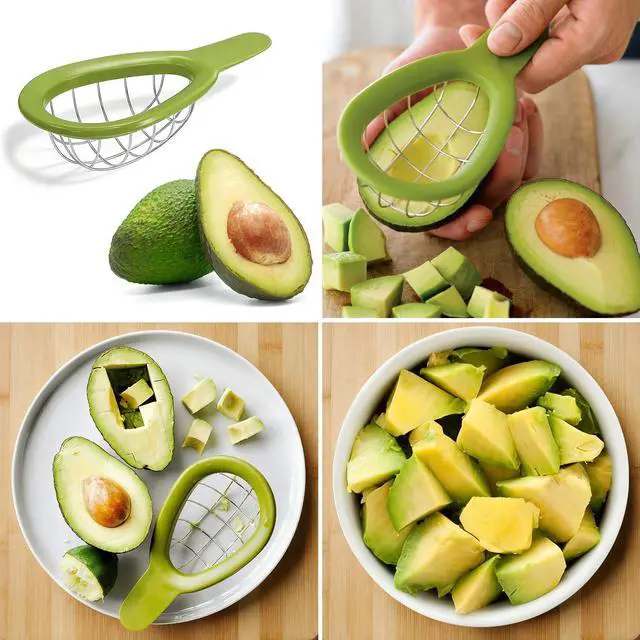 Alt view image 7 of 7 - 2 Pack Avocado Slicer Set, 3-in-1 Avocado Cutter Slicer Pitter Peeler, Dishwasher Safe, Multi-Functional Kitchen Avocado Prep Tool