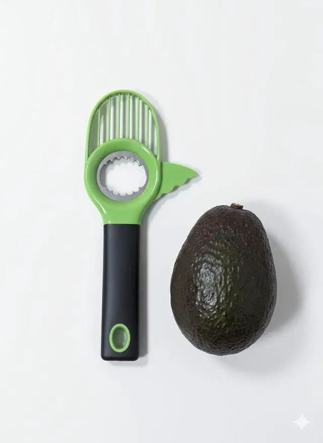 Alt view image 2 of 4 - Avocado Slicer Cutter Tool Stainless Steel Avocado Pitter, Splitter & Slicing Knife | Easy Guacamole Maker Kitchen Gadget
