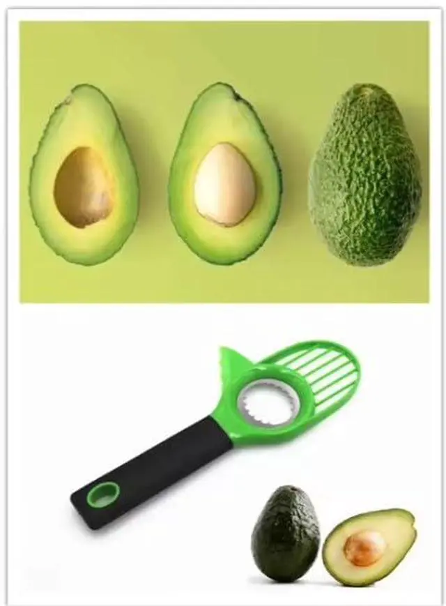 Alt view image 3 of 4 - Avocado Slicer Cutter Tool Stainless Steel Avocado Pitter, Splitter & Slicing Knife | Easy Guacamole Maker Kitchen Gadget