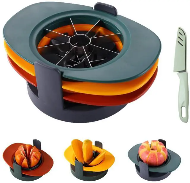 Main image of Fruit Slicer, Telawah 4 in 1 Mango Core Slicer with Vegetable Peeler and Cleaning Brush, Mango Core Remover, Tomato Wedge, Simple Kitchen Tools