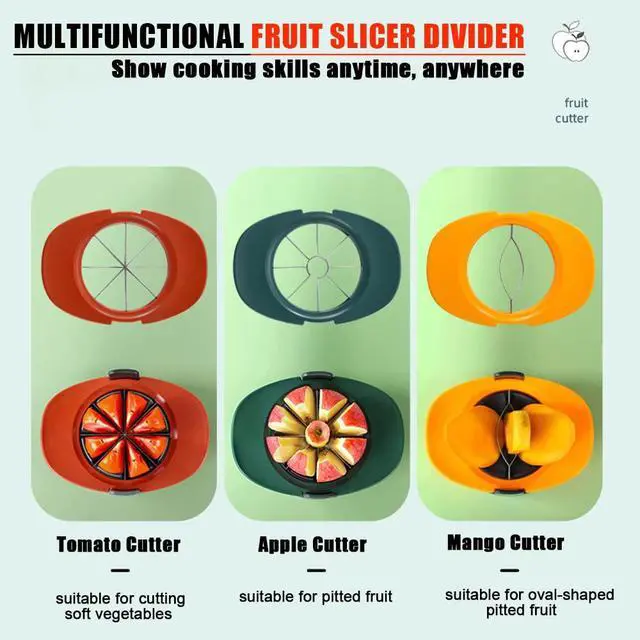 Alt view image 3 of 6 - Fruit Slicer, Telawah 4 in 1 Mango Core Slicer with Vegetable Peeler and Cleaning Brush, Mango Core Remover, Tomato Wedge, Simple Kitchen Tools