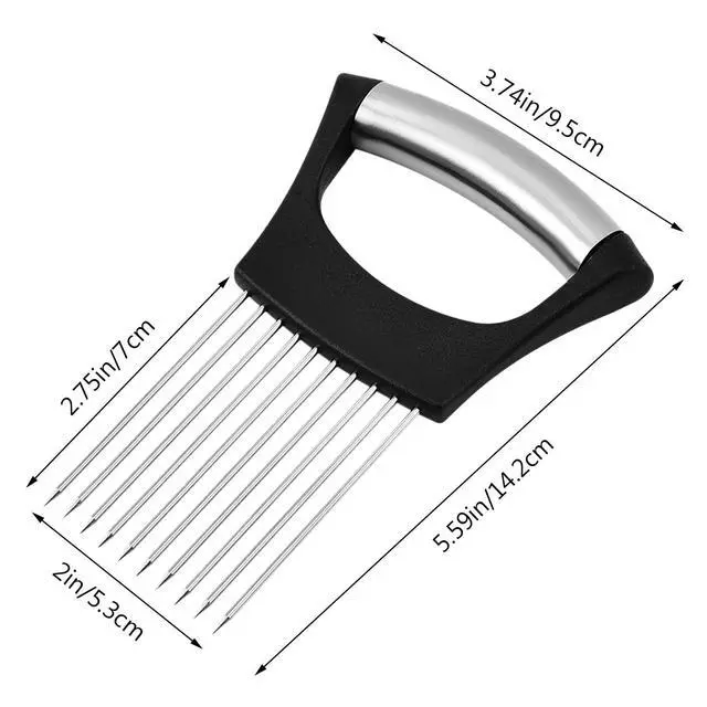 Alt view image 2 of 7 - Onion Slicer Thin-Egg Chopperonion Onion Holder For Slicing,Avocado Slicer Tool Blooming Onion Cutter Kit,Tomato Slicers For Home Use Cool Kitchen Gadgets 2024 (Black(No handle))