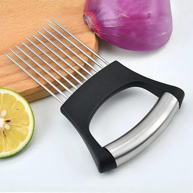 Alt view image 7 of 7 - Onion Slicer Thin-Egg Chopperonion Onion Holder For Slicing,Avocado Slicer Tool Blooming Onion Cutter Kit,Tomato Slicers For Home Use Cool Kitchen Gadgets 2024 (Black(No handle))