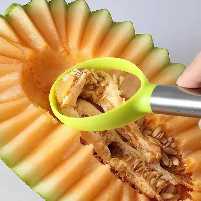 Alt view image 4 of 7 - 9PCS Fruit Scooper Cutter Shapes Seed Remover Set, Fruit Slicers for Apple Slicer, Avocado Watermelon Cutter, Kiwifruit Scooper, 304 Stainless Steel