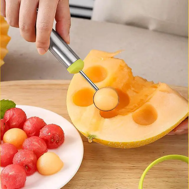 Alt view image 5 of 7 - 9PCS Fruit Scooper Cutter Shapes Seed Remover Set, Fruit Slicers for Apple Slicer, Avocado Watermelon Cutter, Kiwifruit Scooper, 304 Stainless Steel