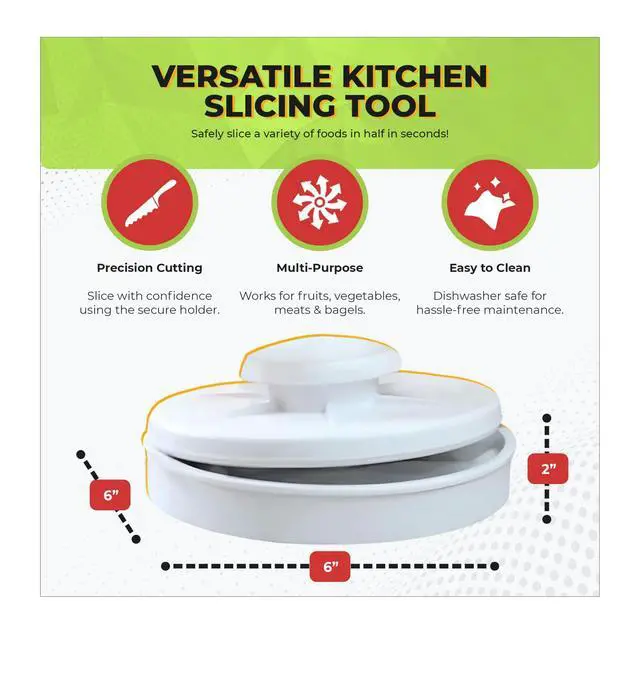Alt view image 3 of 7 - Food Cutter for Tomatoes, Grapes, Strawberries & Bagel Slicer
