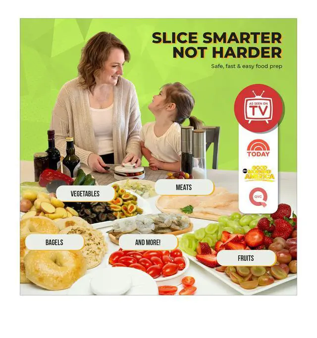 Alt view image 7 of 7 - Food Cutter for Tomatoes, Grapes, Strawberries & Bagel Slicer