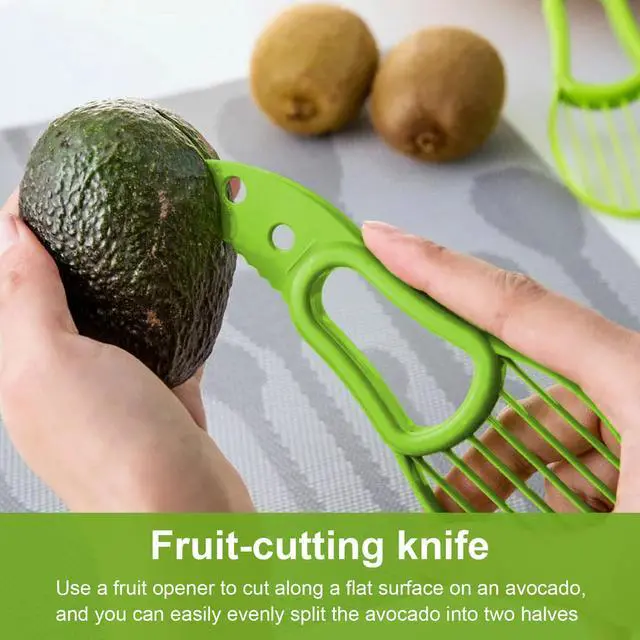 Alt view image 3 of 7 - Lightweight Avocado Slicer ToolAvocado Cutter Tool 3-in-12 Pack (Orange + Green)
