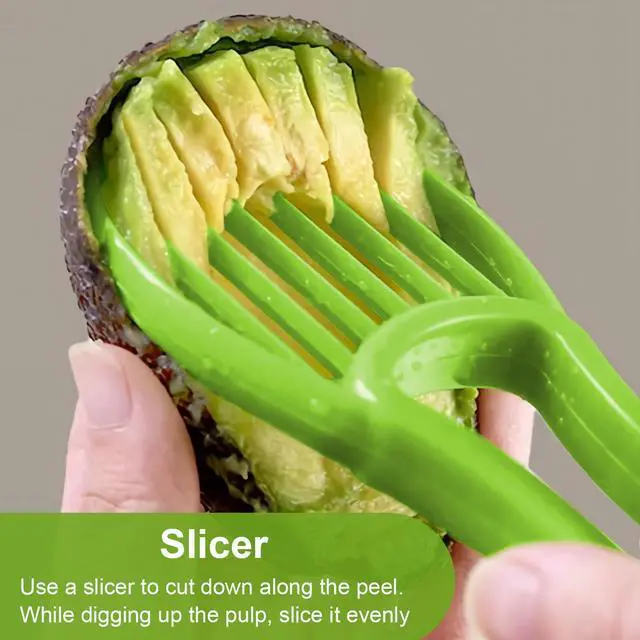 Alt view image 4 of 7 - Lightweight Avocado Slicer ToolAvocado Cutter Tool 3-in-12 Pack (Orange + Green)