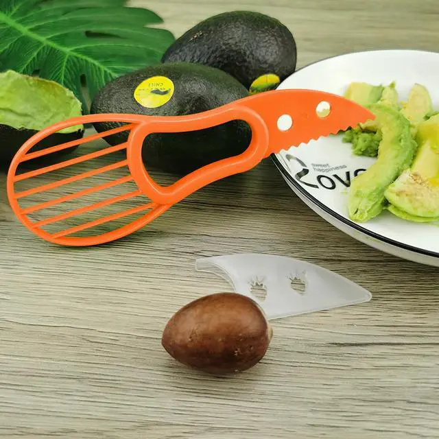 Alt view image 7 of 7 - Lightweight Avocado Slicer ToolAvocado Cutter Tool 3-in-12 Pack (Orange + Green)