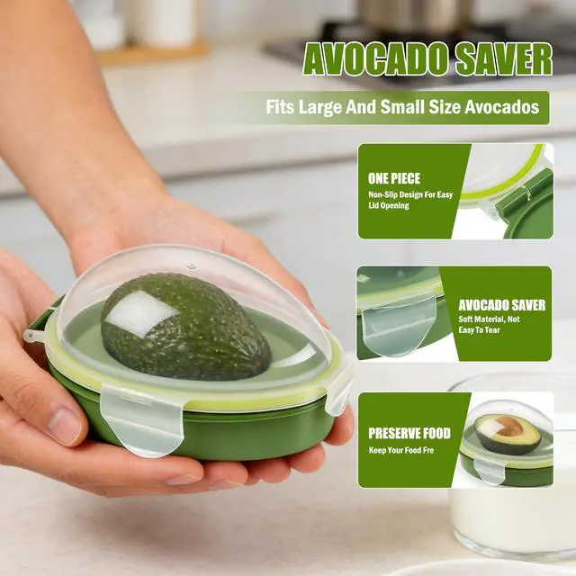 Alt view image 5 of 7 - Egg Slicers, Avocado 3 Piece Set with Avocado Container, Includes Avocado Slicer and Avocado Cutter Tool, Dishwasher Safe for Slicing, Dicing and Keeping Avocados Fresh
