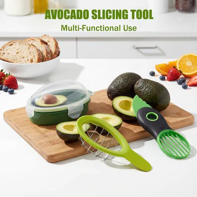 Alt view image 6 of 7 - Egg Slicers, Avocado 3 Piece Set with Avocado Container, Includes Avocado Slicer and Avocado Cutter Tool, Dishwasher Safe for Slicing, Dicing and Keeping Avocados Fresh