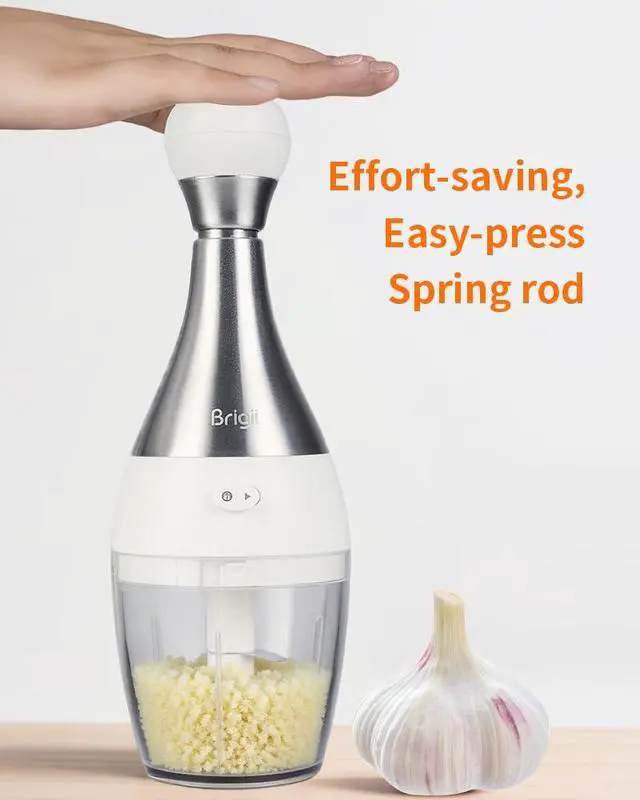 Alt view image 3 of 6 - Garlic Press,Onion vegetable chopper,Food Chopper,Garlic Mincer, for Ginger, Chili, Nuts - Chop into Minced, Dishwasher Safe