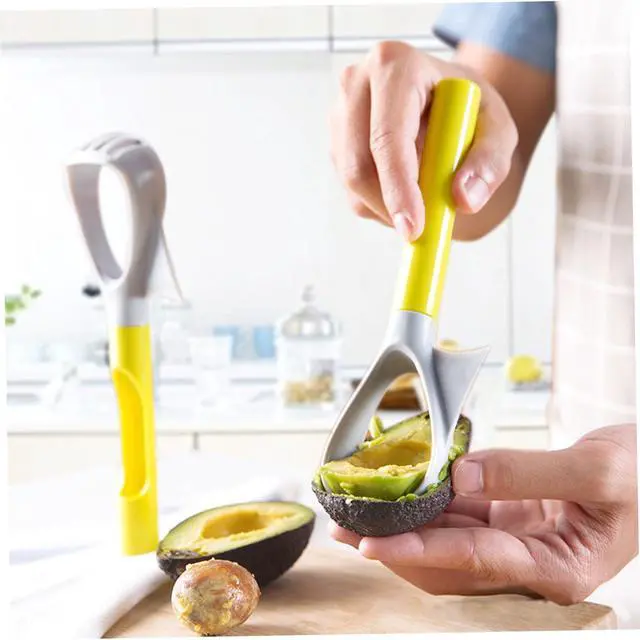 Alt view image 2 of 7 - Avocado Slicer Tool Avocado Cutter, 3-In-1 Avocado Slicer, Reusable Avocado Masher with Comfortable Handle, Multi-Function Avocado Tool 8.4x2.7x1.3inch