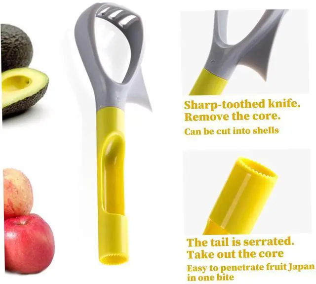 Alt view image 3 of 7 - Avocado Slicer Tool Avocado Cutter, 3-In-1 Avocado Slicer, Reusable Avocado Masher with Comfortable Handle, Multi-Function Avocado Tool 8.4x2.7x1.3inch