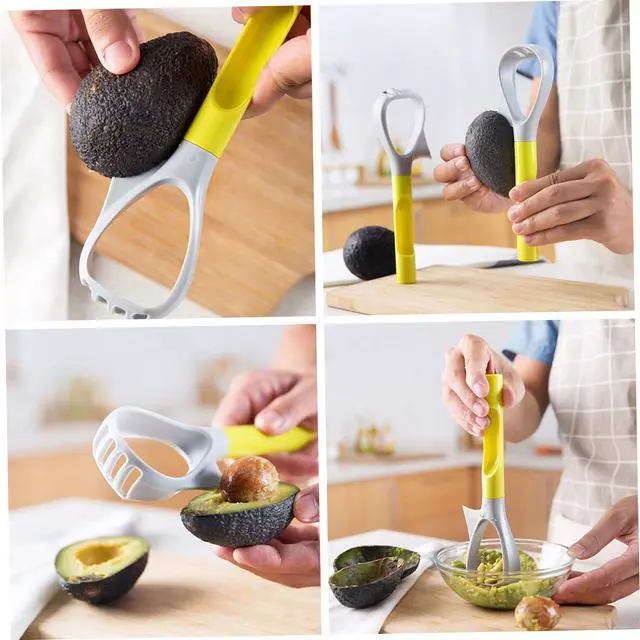 Alt view image 4 of 7 - Avocado Slicer Tool Avocado Cutter, 3-In-1 Avocado Slicer, Reusable Avocado Masher with Comfortable Handle, Multi-Function Avocado Tool 8.4x2.7x1.3inch