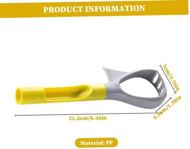 Alt view image 6 of 7 - Avocado Slicer Tool Avocado Cutter, 3-In-1 Avocado Slicer, Reusable Avocado Masher with Comfortable Handle, Multi-Function Avocado Tool 8.4x2.7x1.3inch