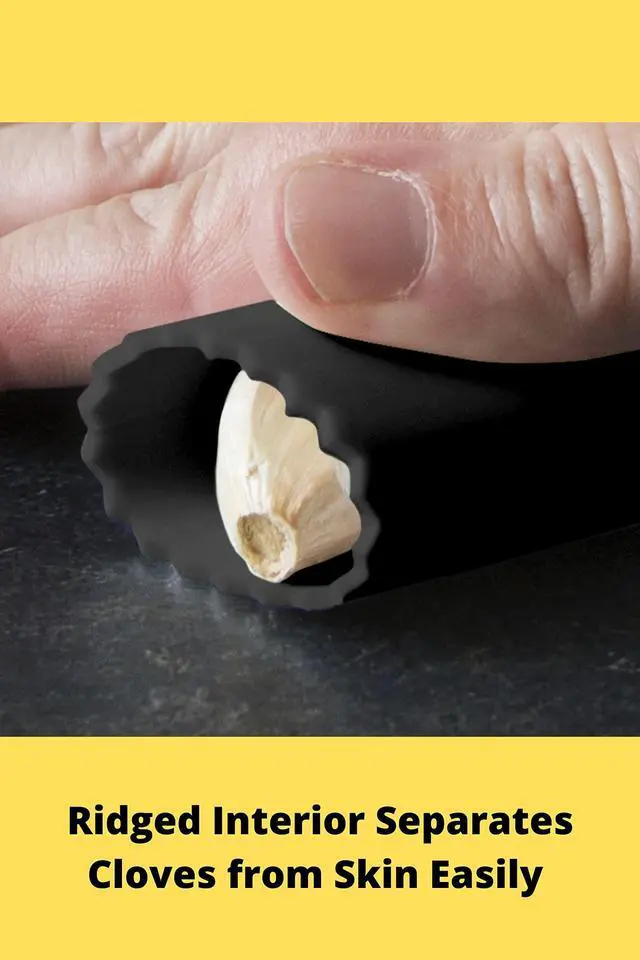 Alt view image 4 of 7 - Premium Garlic Peeler - Silicone Easy Roll Garlic Roller Tube - Sturdy Thick Odor Free Silicone - Removes Garlic Peels in Seconds - Peels Multiple Cloves - BPA Free - Black