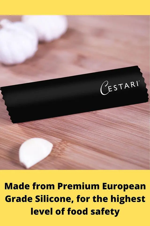 Alt view image 5 of 7 - Premium Garlic Peeler - Silicone Easy Roll Garlic Roller Tube - Sturdy Thick Odor Free Silicone - Removes Garlic Peels in Seconds - Peels Multiple Cloves - BPA Free - Black
