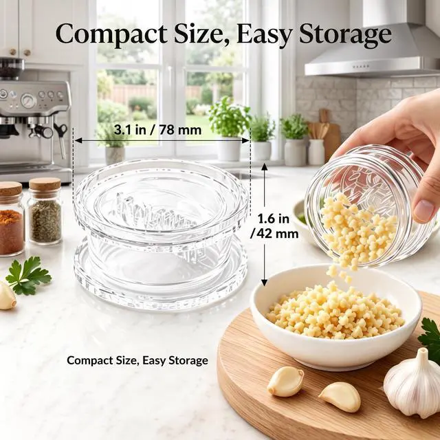 Alt view image 2 of 7 - 2pcManual Garlic Twister,Manual Garlic Crusher and Mincer, Transparent Twisting Garlic Chopper Tool, Multi-Functional Handheld Grinder for Ginger, Nuts, Herbs and Spices, Easy to Clean Kitchen Gadget