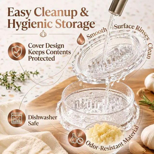 Alt view image 7 of 7 - 2pcManual Garlic Twister,Manual Garlic Crusher and Mincer, Transparent Twisting Garlic Chopper Tool, Multi-Functional Handheld Grinder for Ginger, Nuts, Herbs and Spices, Easy to Clean Kitchen Gadget