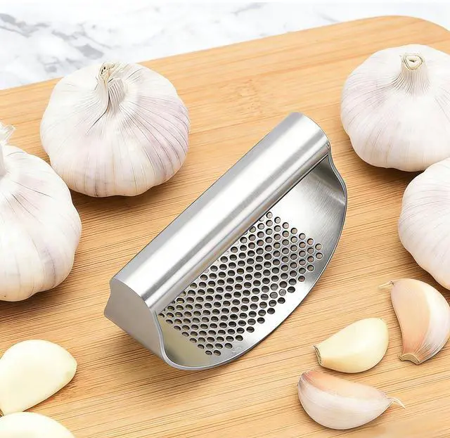 Alt view image 2 of 2 - Garlic Press Rocker Stainless Steel, Kitchen Mincer Tool