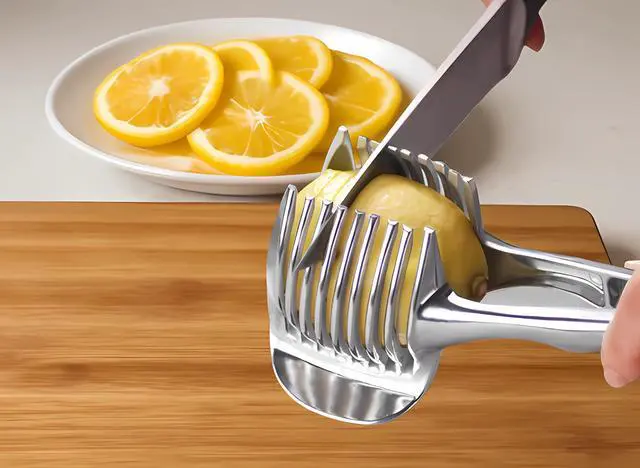 Alt view image 7 of 7 - 3-in-1 Garlic Press, Lemon Slicer & Peeler Set - Rustproof Stainless Steel, Easy-Clean with Soft, Ergonomic Handle