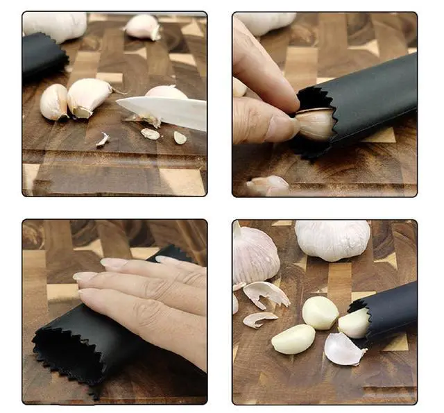 Alt view image 6 of 7 - Garlic press kitchen tool garlic peeler stainless steel professional ginger crusher ergonomic labor-saving crusher (S)