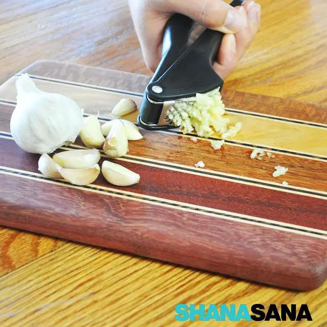 Alt view image 5 of 5 - Soft Handled Garlic Press Also Called Garlic Crusher or Garlic Mincer - Incredible Tool for Any Kitchen - Dishwasher Safe