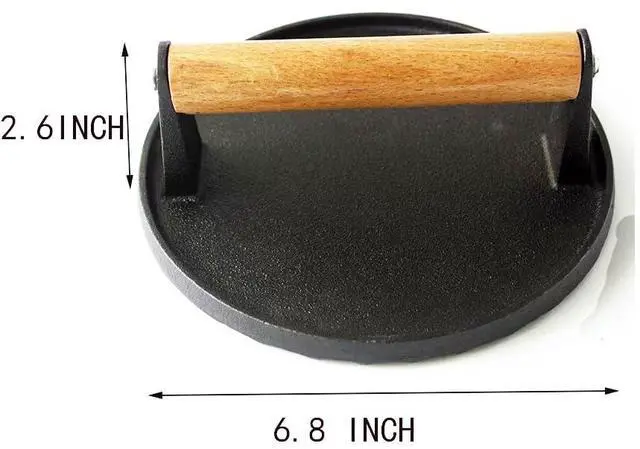 Alt view image 5 of 5 - Barbecue Tools Burger Press 6.8"Round Heavy Duty Cast Iron Hamburger press Patty MakerGifts for Man And Dads Who Love Barbecue (6.8")