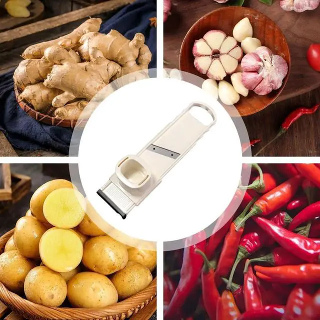 Alt view image 5 of 6 - 1Pcs Multi-Functional Food-Grade Garlic Press & Slicer Ultra-Thin Vegetable Shredder/Chopper, Kitchen Prep Gadget for Home Chefs, Cooking Accessories, Food Preparation Equipme