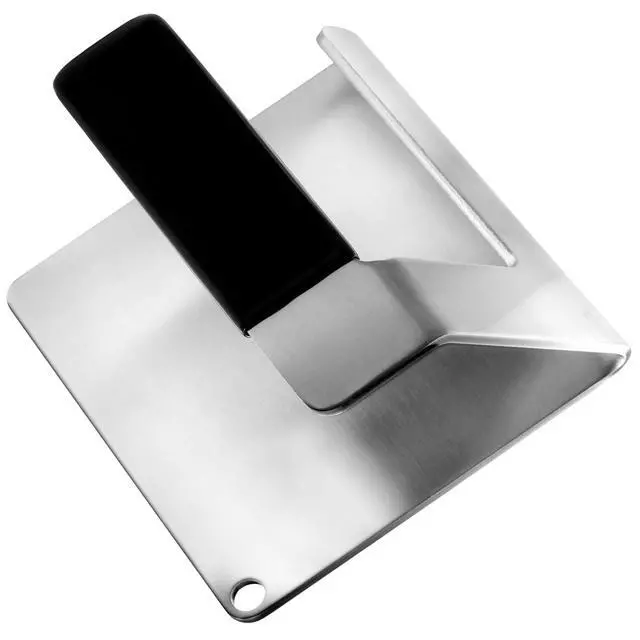 Main image of Kitchen Tools 6"×5.5" Stainless Steel Hamburger Smash Press, Bacon Press Barbecue Press Meat Press Garlic Press Burger Smasher Square Griddle Press