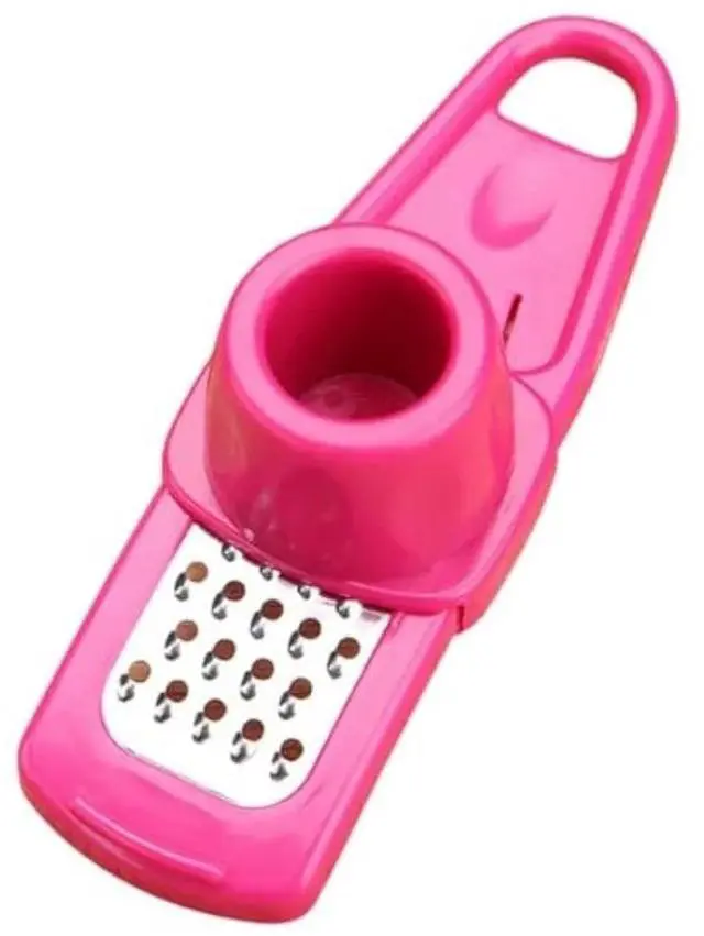 Main image of Multipurpose Garlic Mincer and Garlic Crusher - Easy Squeeze Clean Garlic Press, Dishwasher Safe Sturdy Tool Compact and Portable Design for Extracts More Paste Per Clove - Pink